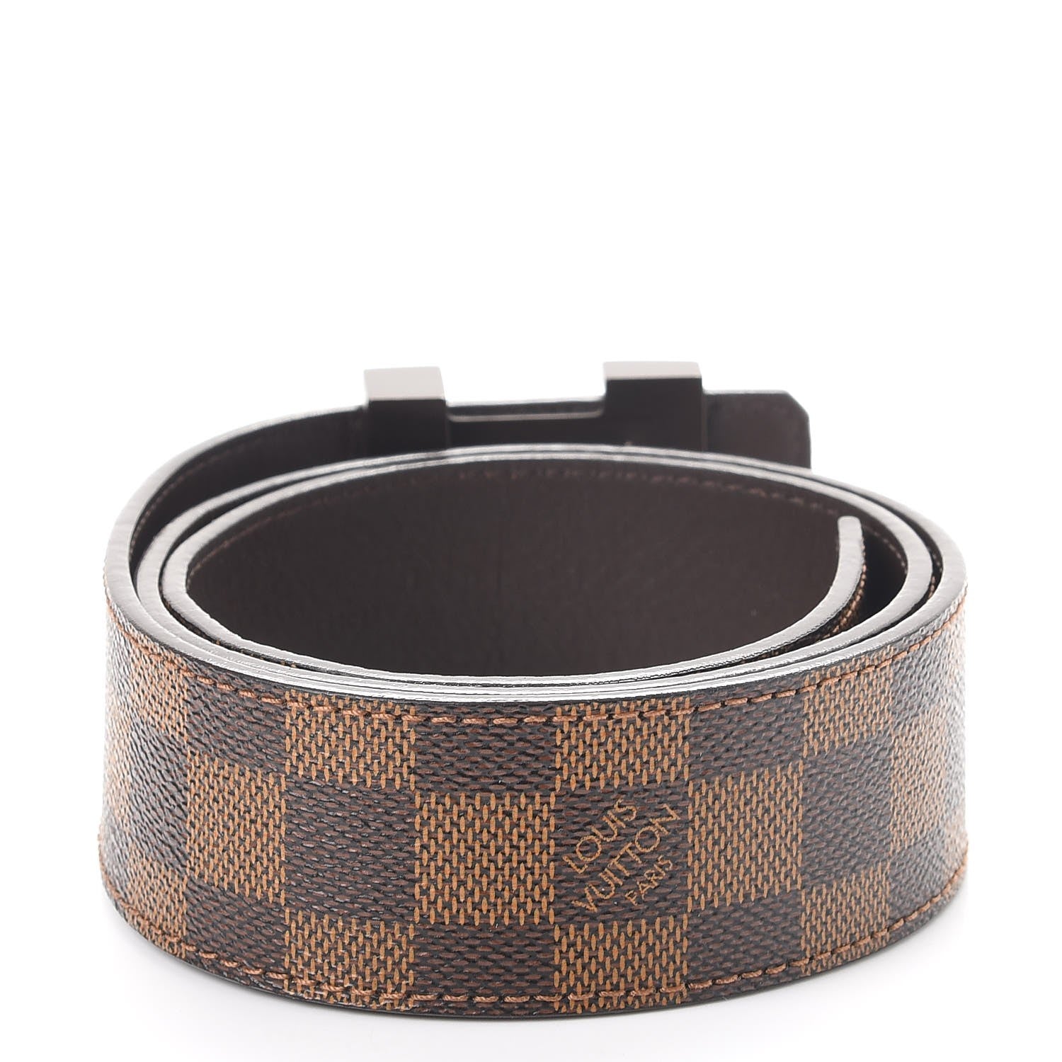 Louis Vuitton Damier Ebene 40mm LV Initiales Belt 85 34 3 of 8