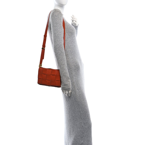 Grained Calfskin Maxi Intrecciato Cassette Crossbody Bag Maple