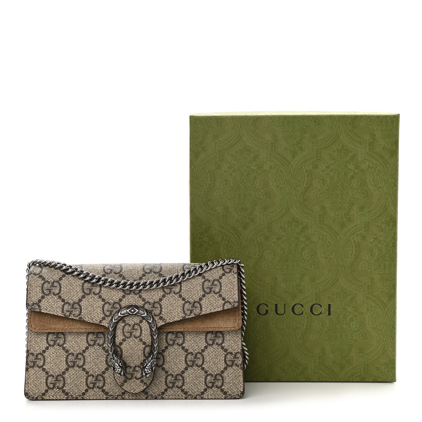 GG Supreme Monogram Super Mini Dionysus Shoulder Bag Taupe