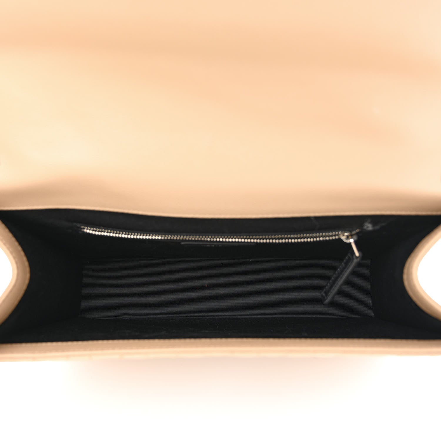 Saint Laurent Grain De Poudre Mixed Matelasse Large Triquilt Monogram Satchel Dark Beige 5 of 14