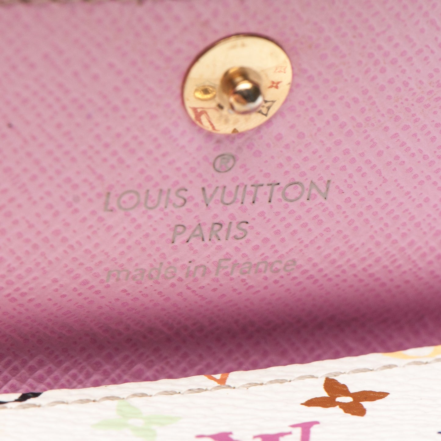 Monogram Multicolor Multicles 4 Key Holder White Litchi