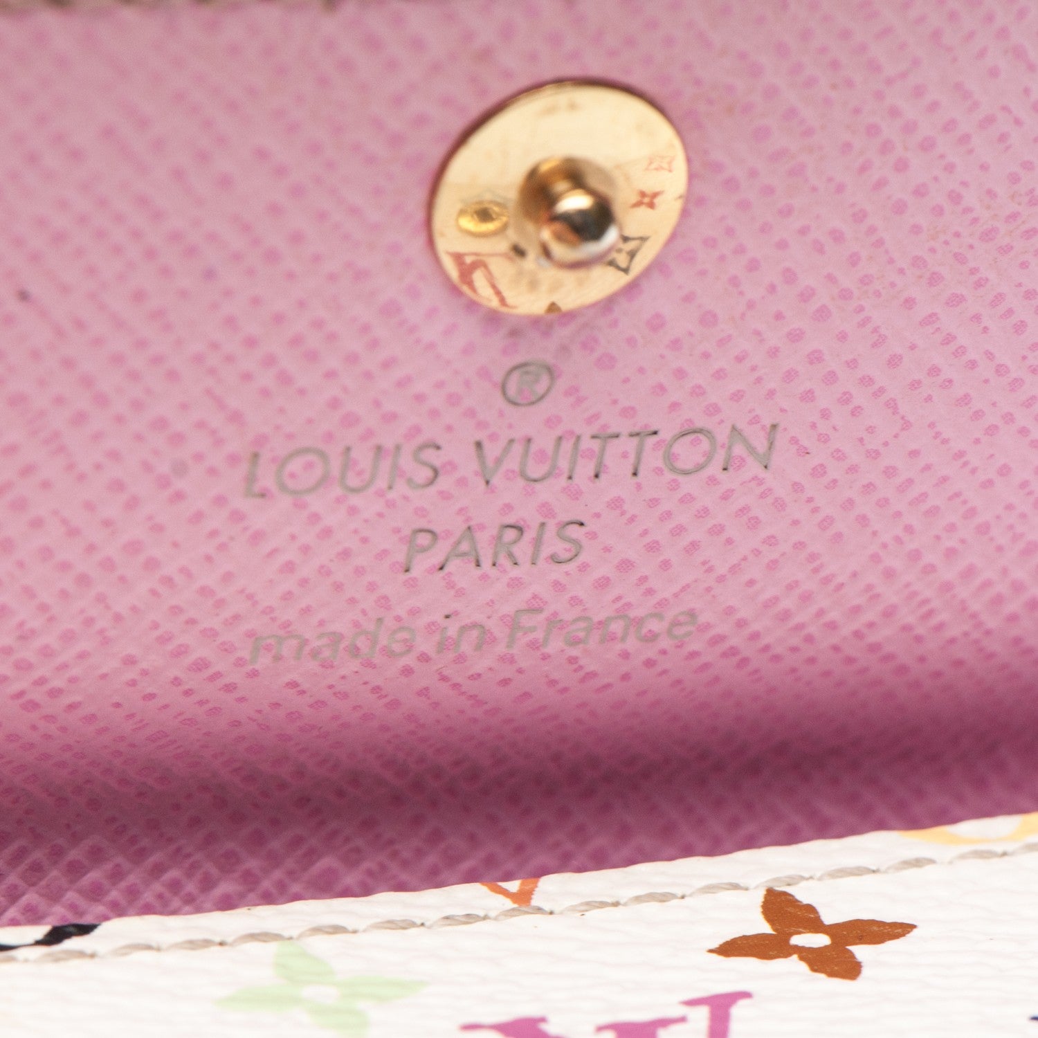 Louis Vuitton Monogram Multicolor Multicles 4 Key Holder White Litchi 6 of 8