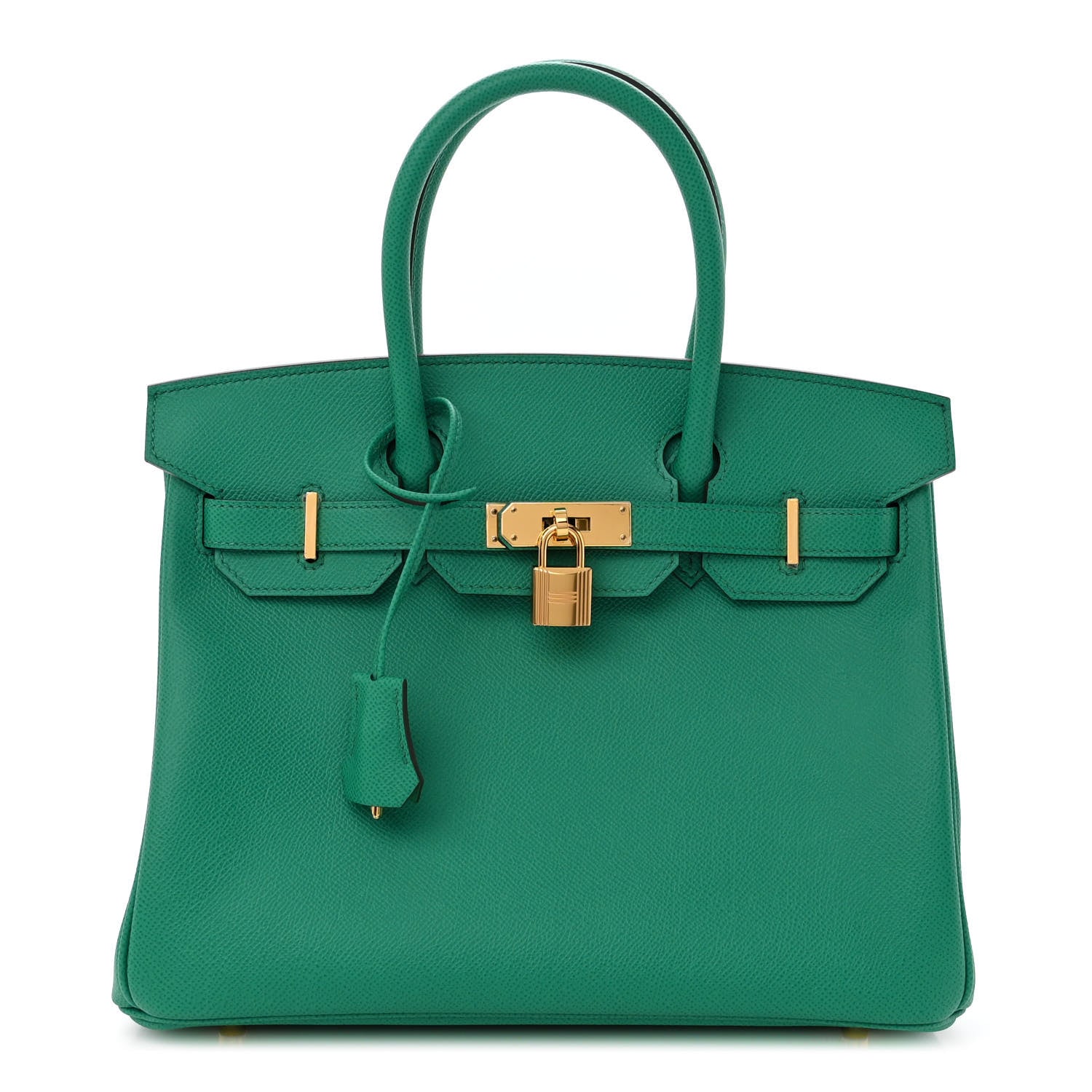 HERMES Epsom Birkin 30 in the color Vert Vertigo by FASHIONPHILE