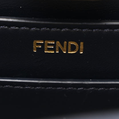 Fendi Chenille Vitello Seta FF Small Peekaboo I SEE U Satchel Grigio Blue Notte 7 of 13