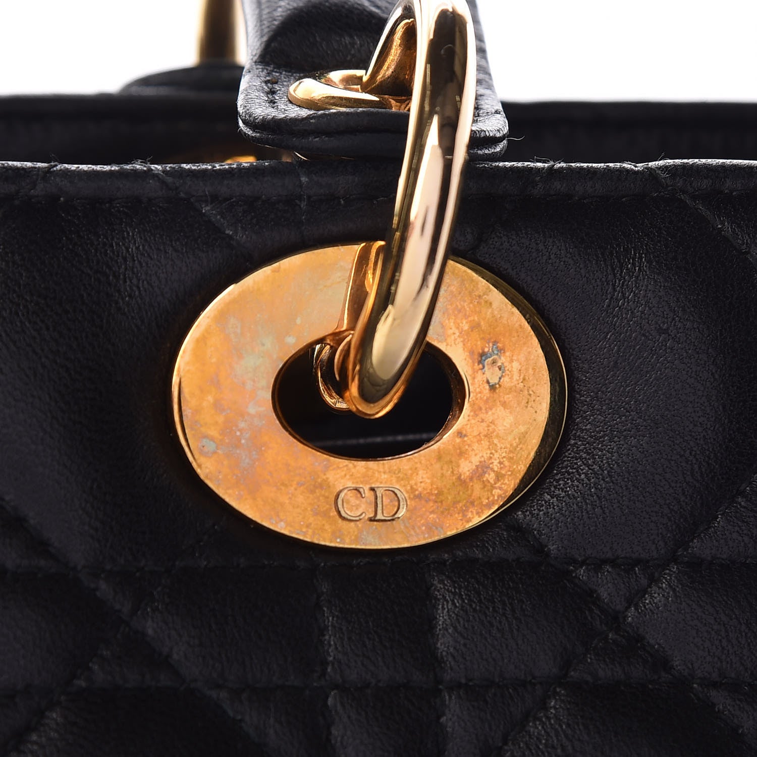 Christian Dior Lambskin Cannage Large Lady Dior Black 15 of 20