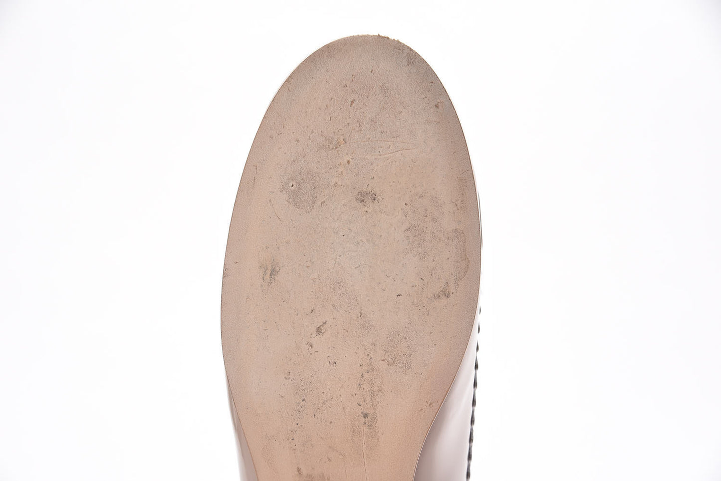Patent Chain Moccasin Loafers 38.5 Beige
