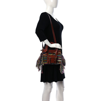 Chloe Calfskin Cashmere Knit Fringe Mini Edith Tote Multicolor 2 of 9