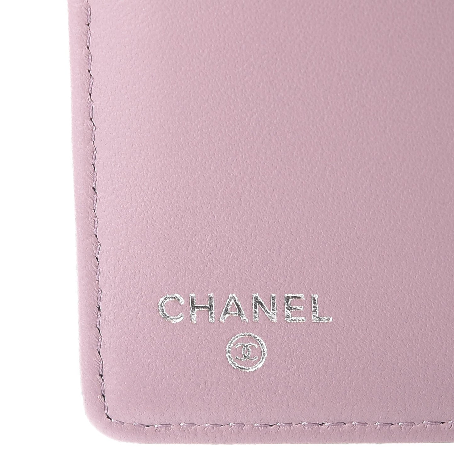 Lambskin Quilted Yen Wallet Lilac