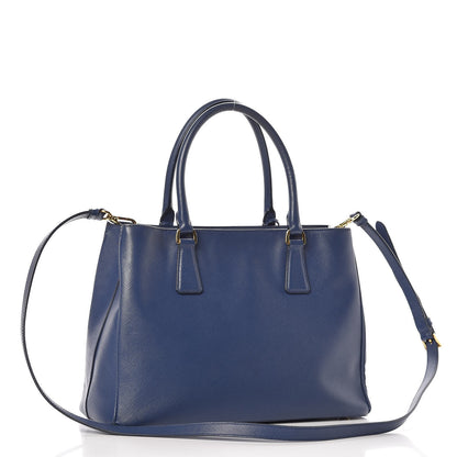 Prada Saffiano Lux Medium Tote Bluette 3 of 18