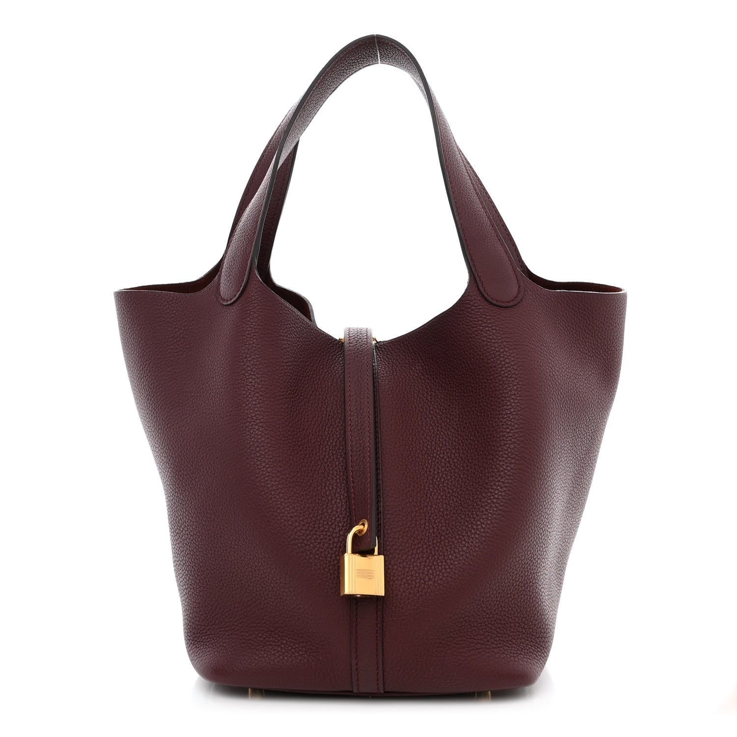 Hermes Taurillon Clemence Picotin Lock 22 MM Rouge Sellier 1 of 10