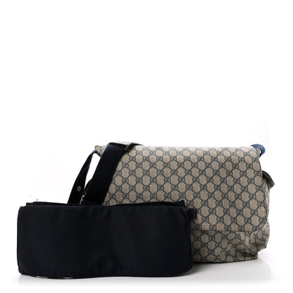 Gucci GG Plus Monogram Messenger Diaper Bag Navy 3 of 13