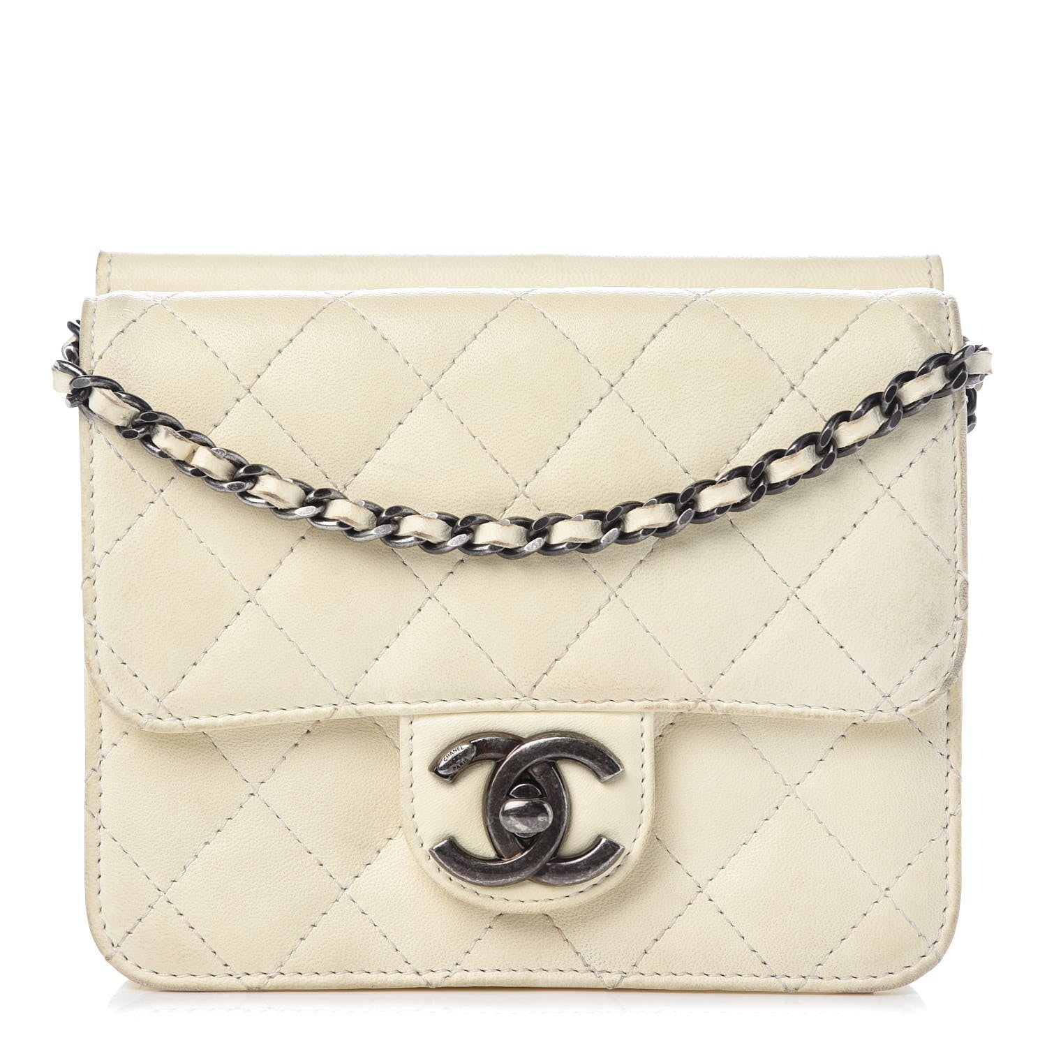 Chanel Lambskin Quilted Mini Crossing Times White 1 of 12