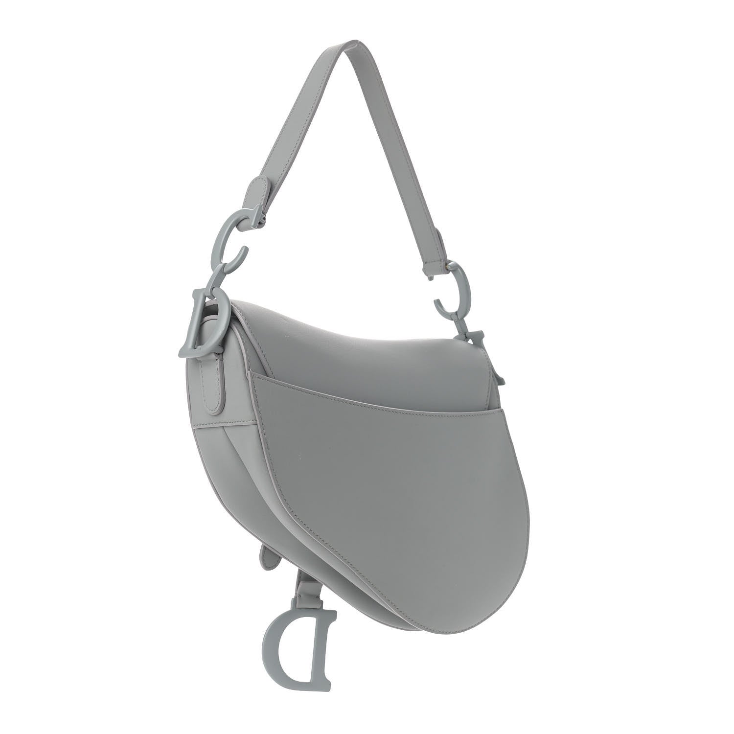 Christian Dior Ultra Matte Calfskin Saddle Bag Grey 3 of 10