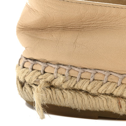 Chanel Lambskin CC Espadrilles 37 Beige Black 10 of 14