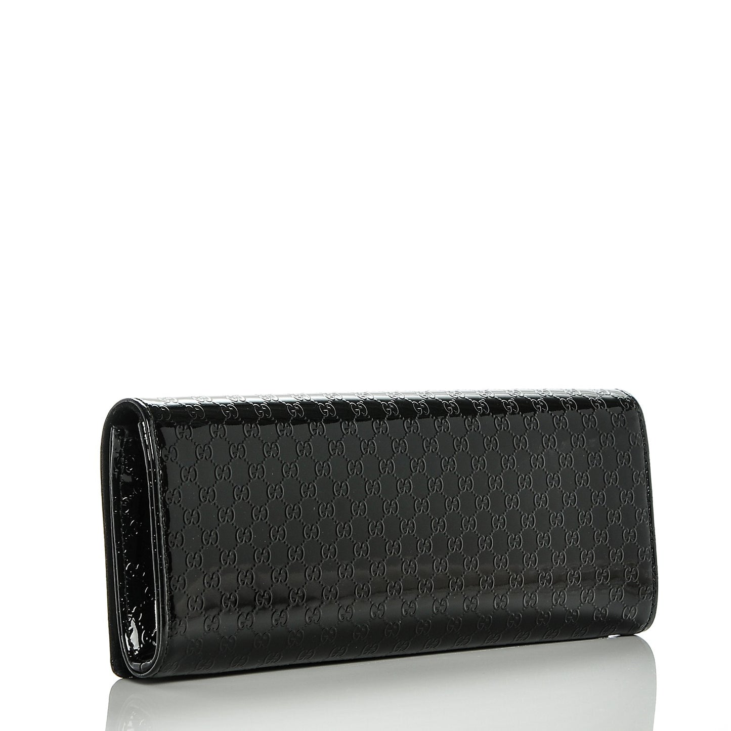 Patent Microguccissima Small Broadway Clutch Black