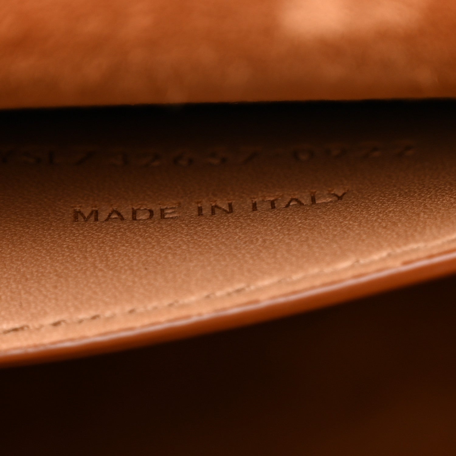 Saint Laurent Calfskin Monogram Take Away Box Dusty Vintage Brown Gold 7 of 12
