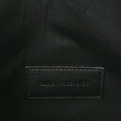 Saint Laurent Grain De Poudre Matelasse Chevron Monogram Envelope Clutch  Dark Beige 6 of 8
