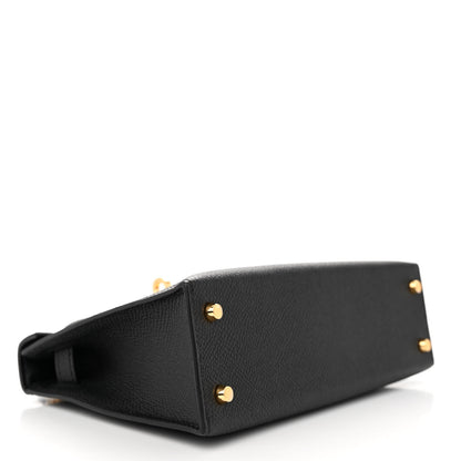 Hermes Epsom Mini Kelly Sellier 20 Black 4 of 10