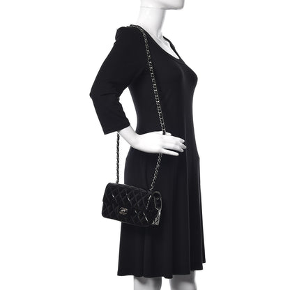 Chanel Patent Calfskin Quilted Mini Rectangular Flap Black 2 of 10