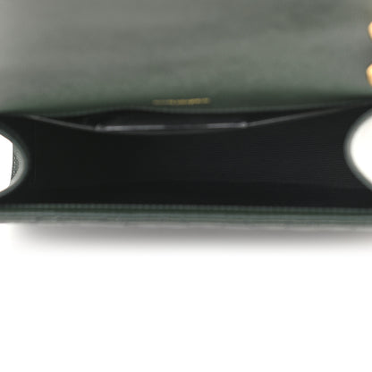 Saint Laurent Grain De Poudre Textured Mixed Matelasse Medium Triquilt Monogram Satchel Vert Fonce 5 of 9