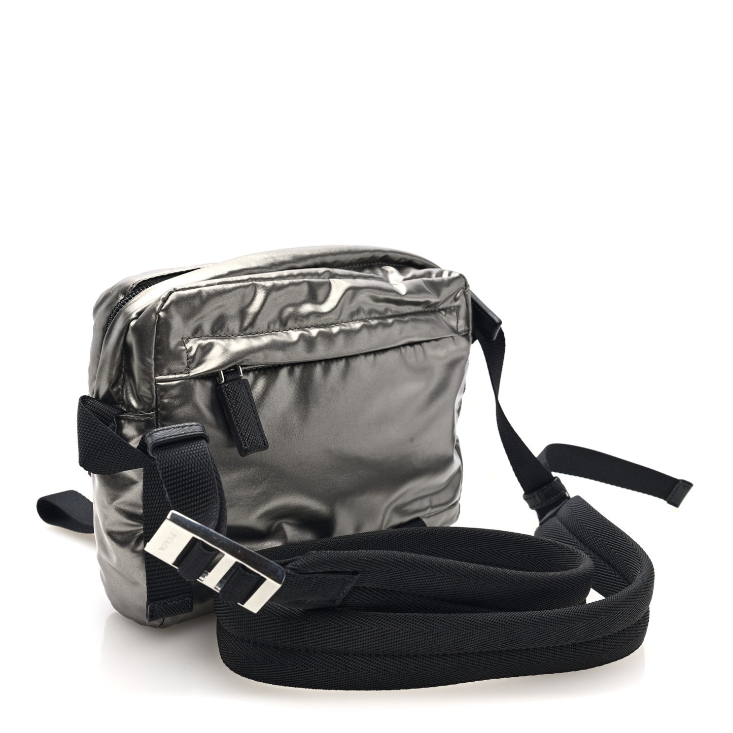 Metallic Nylon Crossbody Bag Ferro