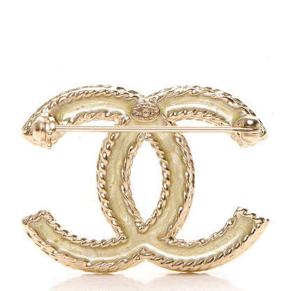 Chanel Crystal CC Brooch Light Gold 3 of 4