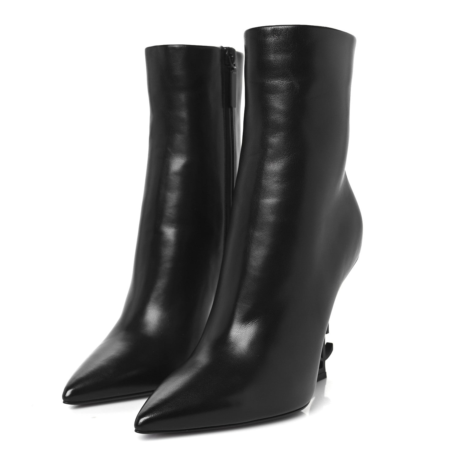 Saint Laurent Calfskin Opyum Ankle Boots 36.5 Black 4 of 9
