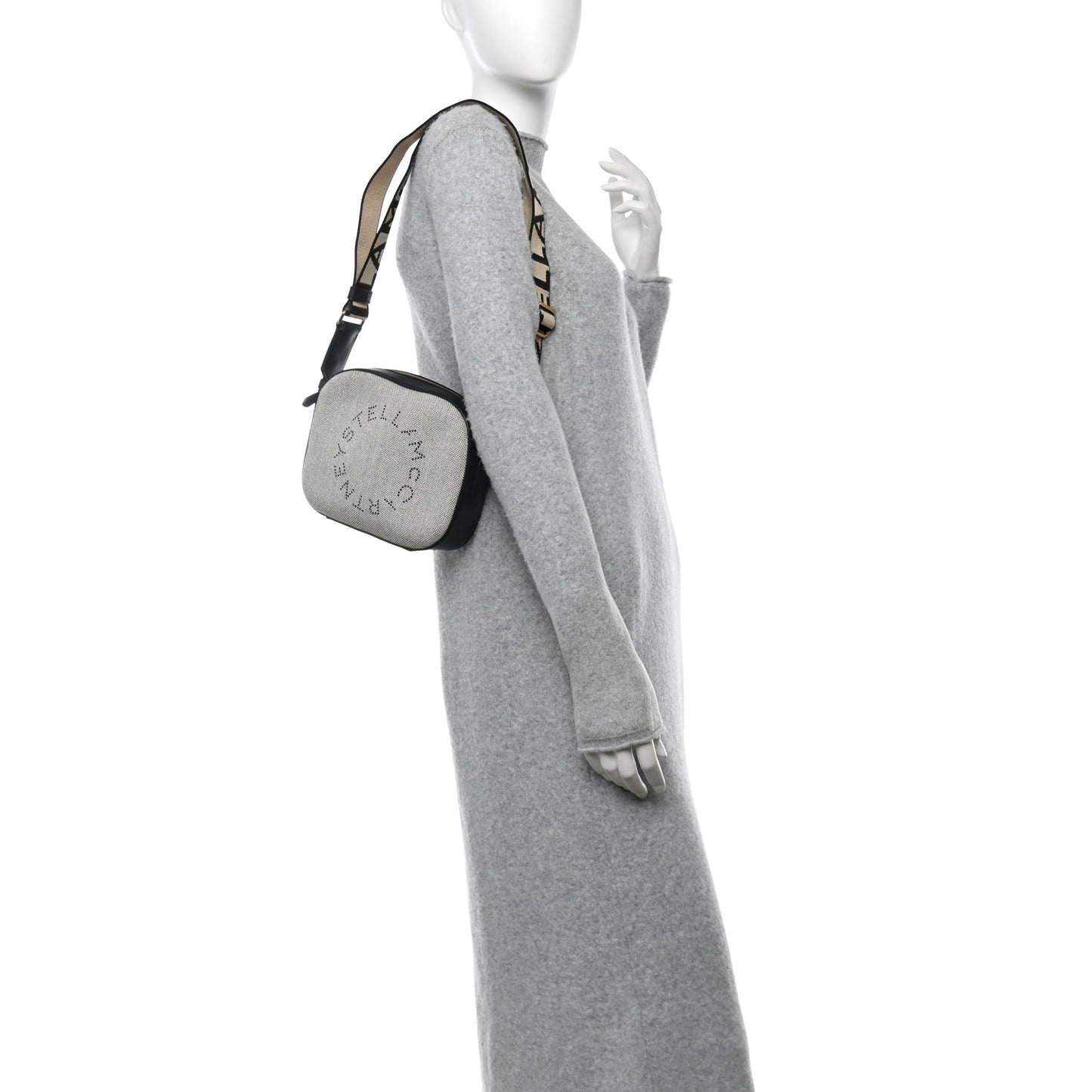 Canvas Logo Small Camera Bag Salt Pepper