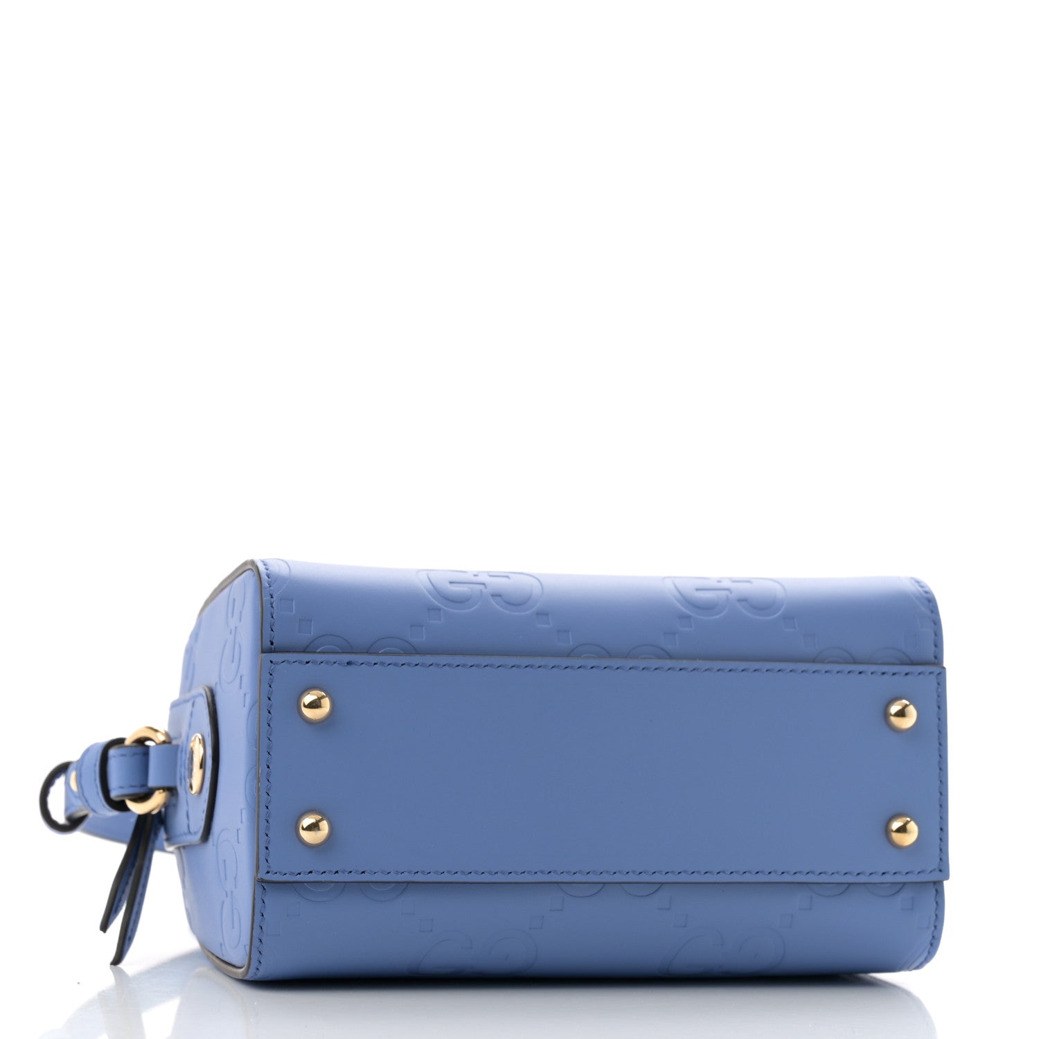 Gucci Gilbert Calfskin Jumbo GG Embossed Super Mini Top Handle