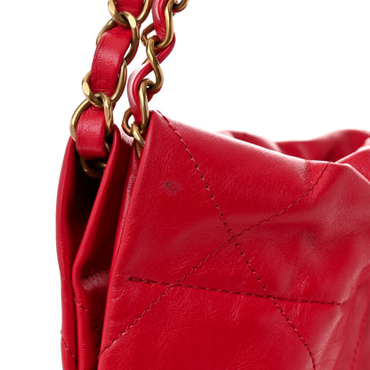 Chanel Shiny Calfskin Quilted Small Chanel 22 Red 12 of 12