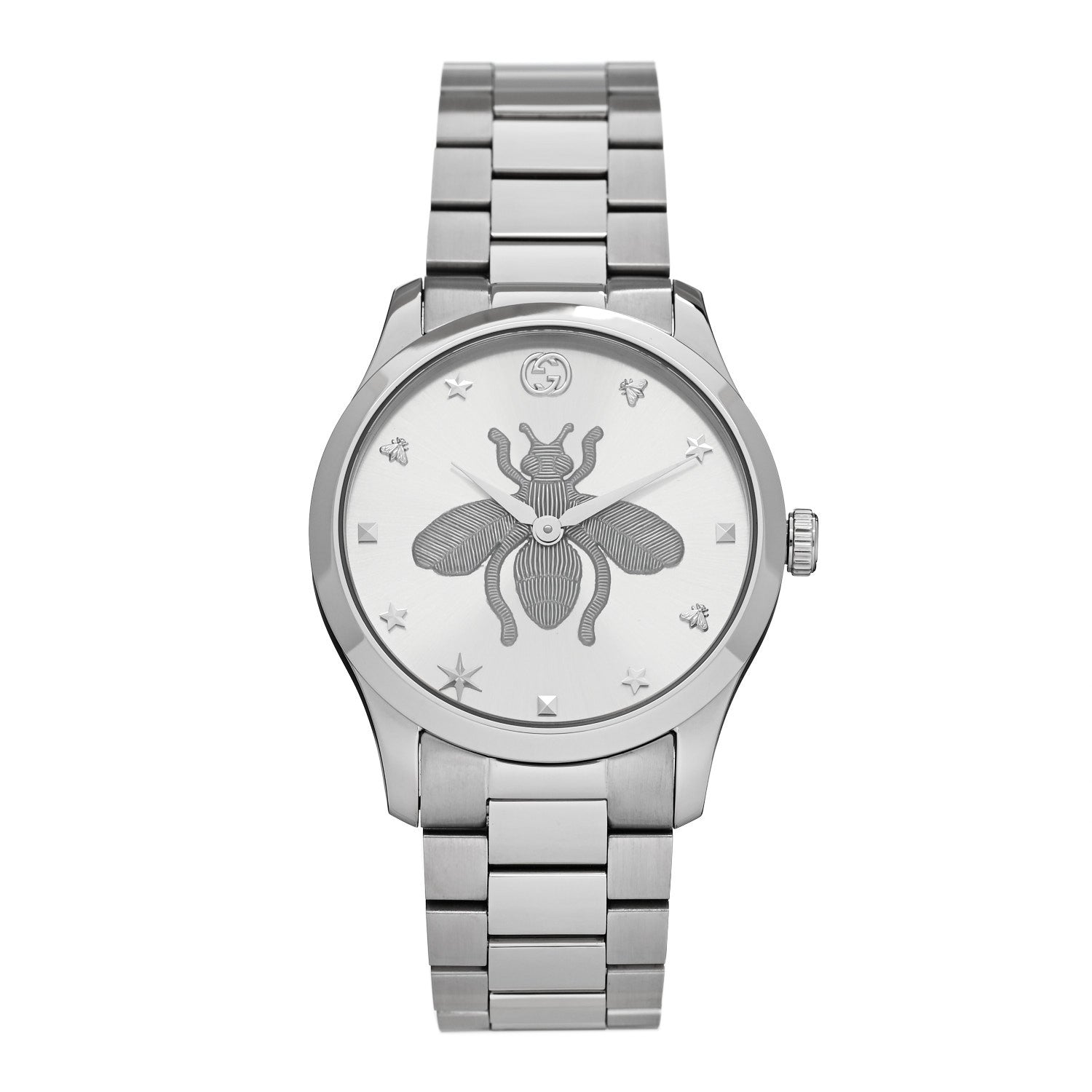 Gucci Stainless Steel 38mm G-Timeless Bee Quartz Watch 1 of 4