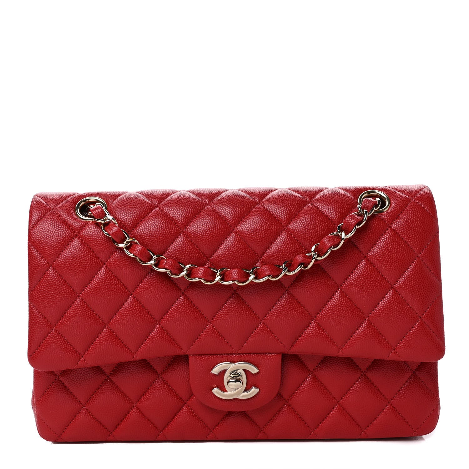 Chanel Caviar Quilted Medium Double Flap Red 1 of 10