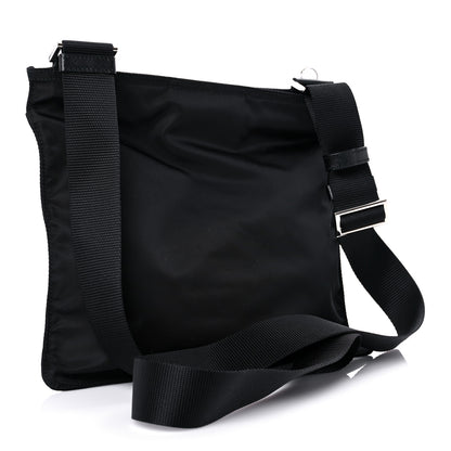 Prada Tessuto Nylon Saffiano Flat Messenger Bag Black 3 of 8