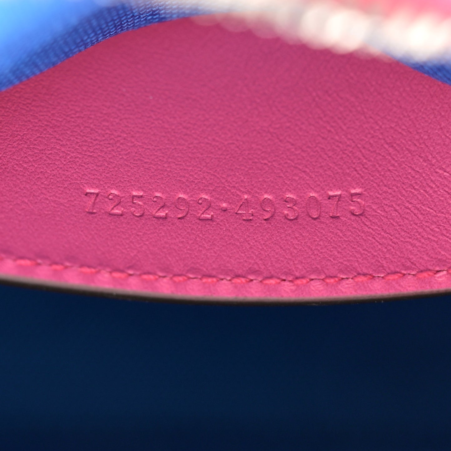 Calfskin GG Tennis Bi-Color Embossed Mini Duffle Bag Modern Fucsia Modern Blue