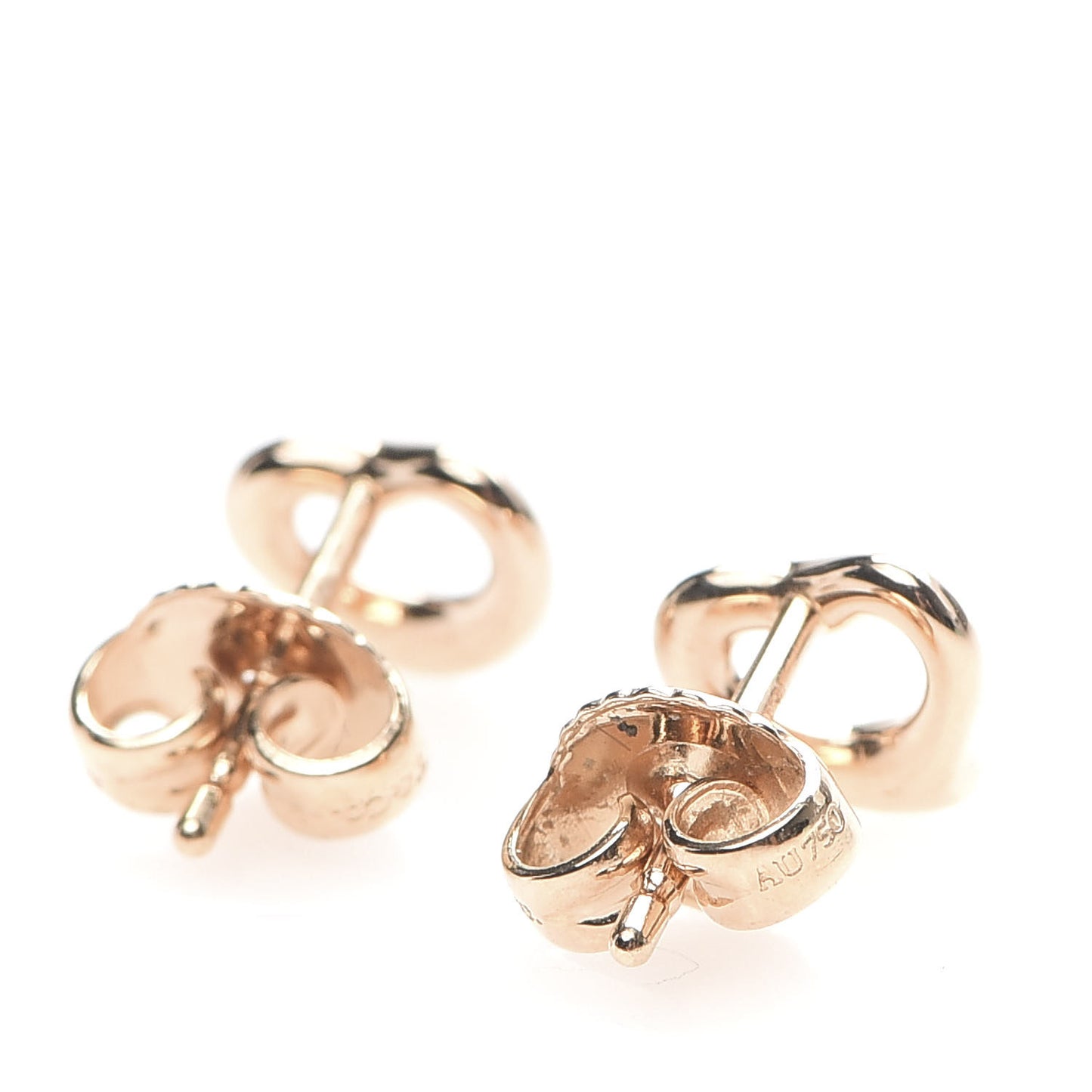 18K Rose Gold 7mm Elsa Peretti Open Heart Earrings