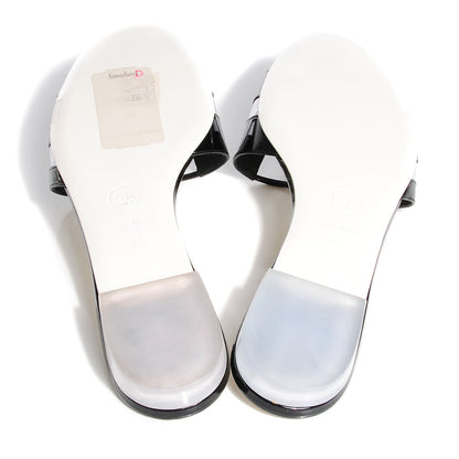 Chanel Patent Leather CC Slides 39 Black 4 of 5