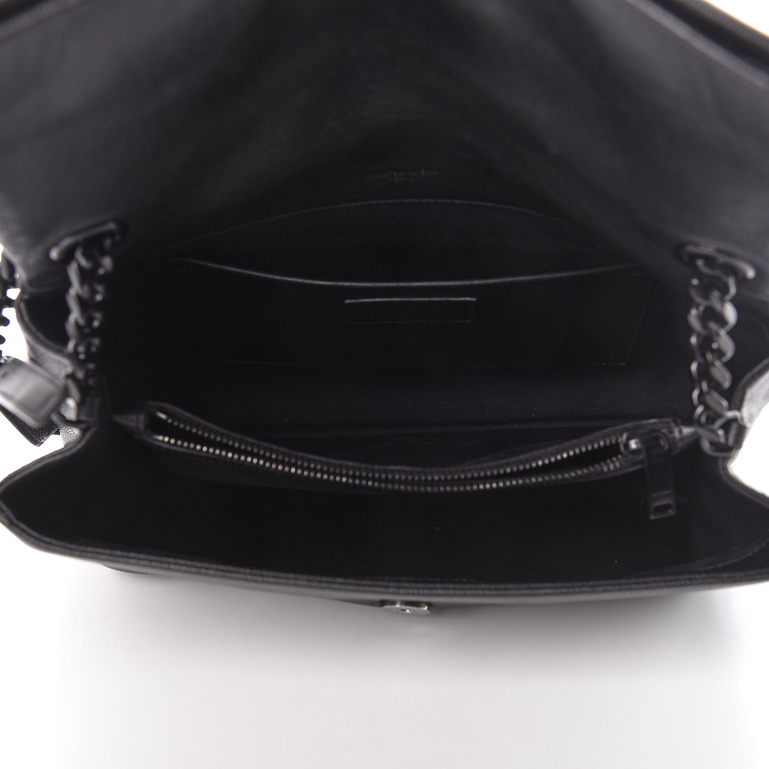 Saint Laurent Grain De Poudre Medium West Hollywood Monogram Fold-Over Black 5 of 19