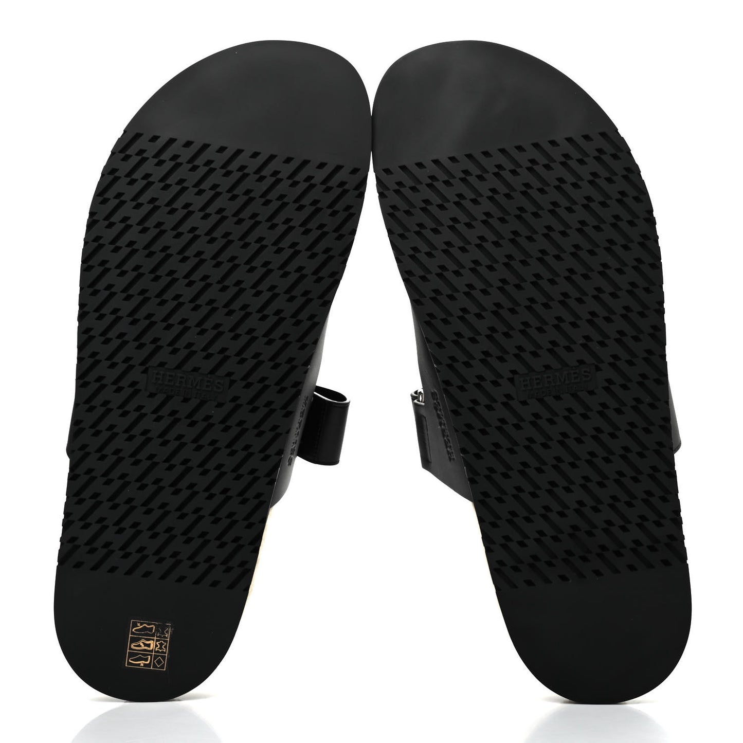 Calfskin Woolskin Mens Chypre Sandals 46 Black Ecru