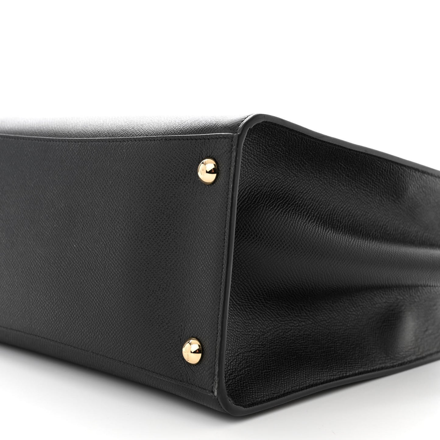 Grainy Calfskin Gemini Tote Black