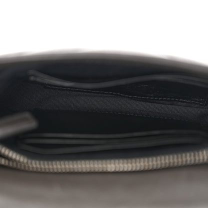 Saint Laurent Sheepskin Matelasse Chevron Monogram College Chain Wallet Coal 5 of 11