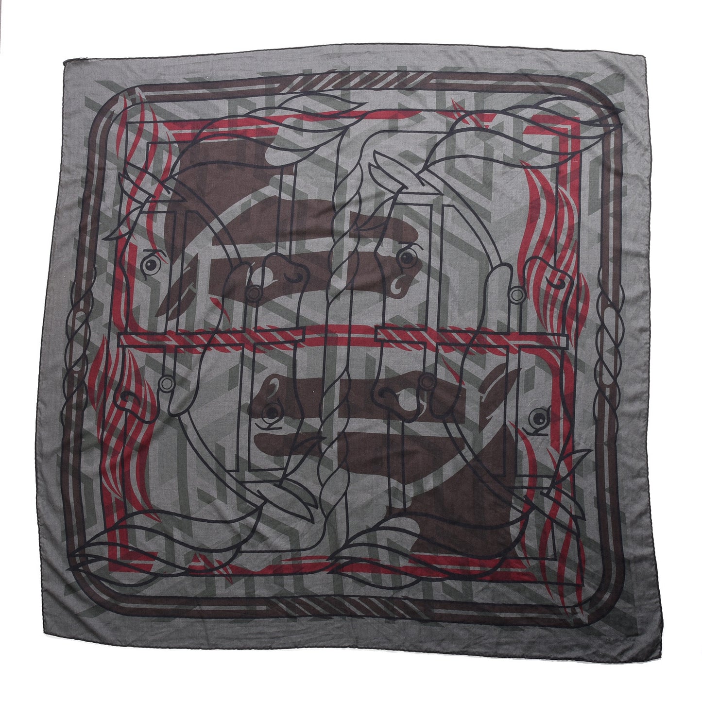 Cashmere Silk Quadridge Scarf 140