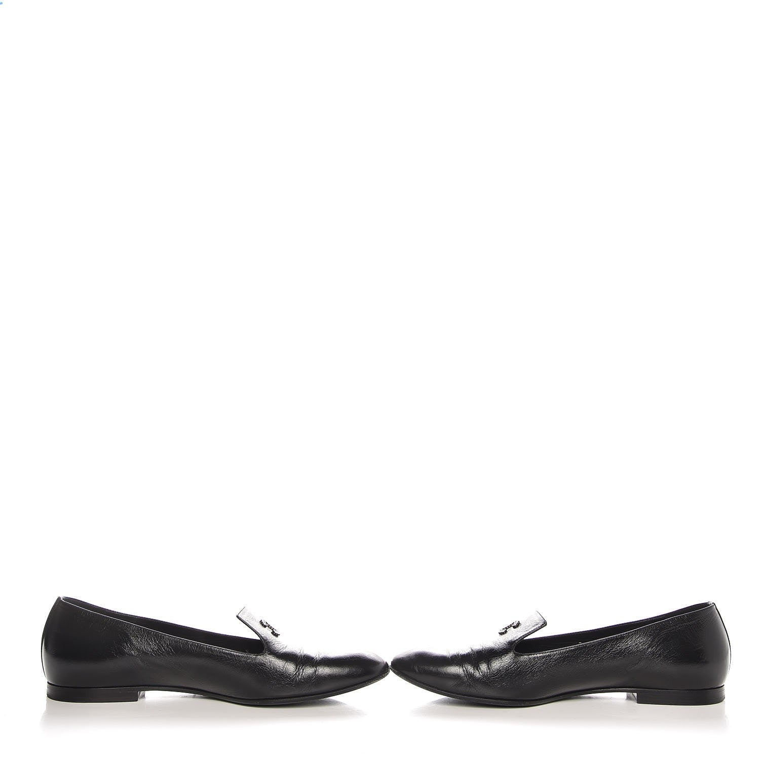 Chanel Calfskin CC Loafers 39 Black 5 of 10