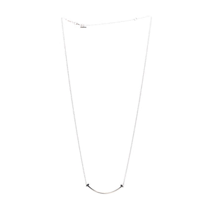 Tiffany Sterling Silver Small T Smile Pendant Necklace 2 of 3