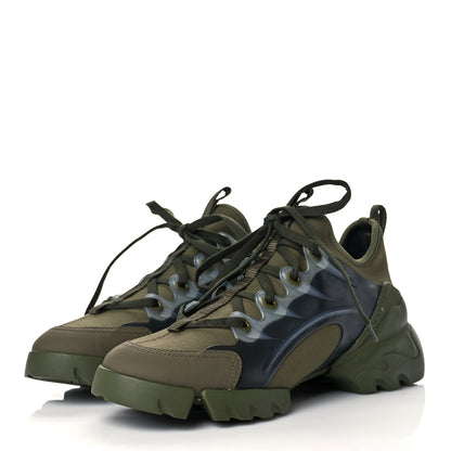 Christian Dior Neoprene Rubber Womens D-Connect Sneakers 38 Kaki 3 of 10