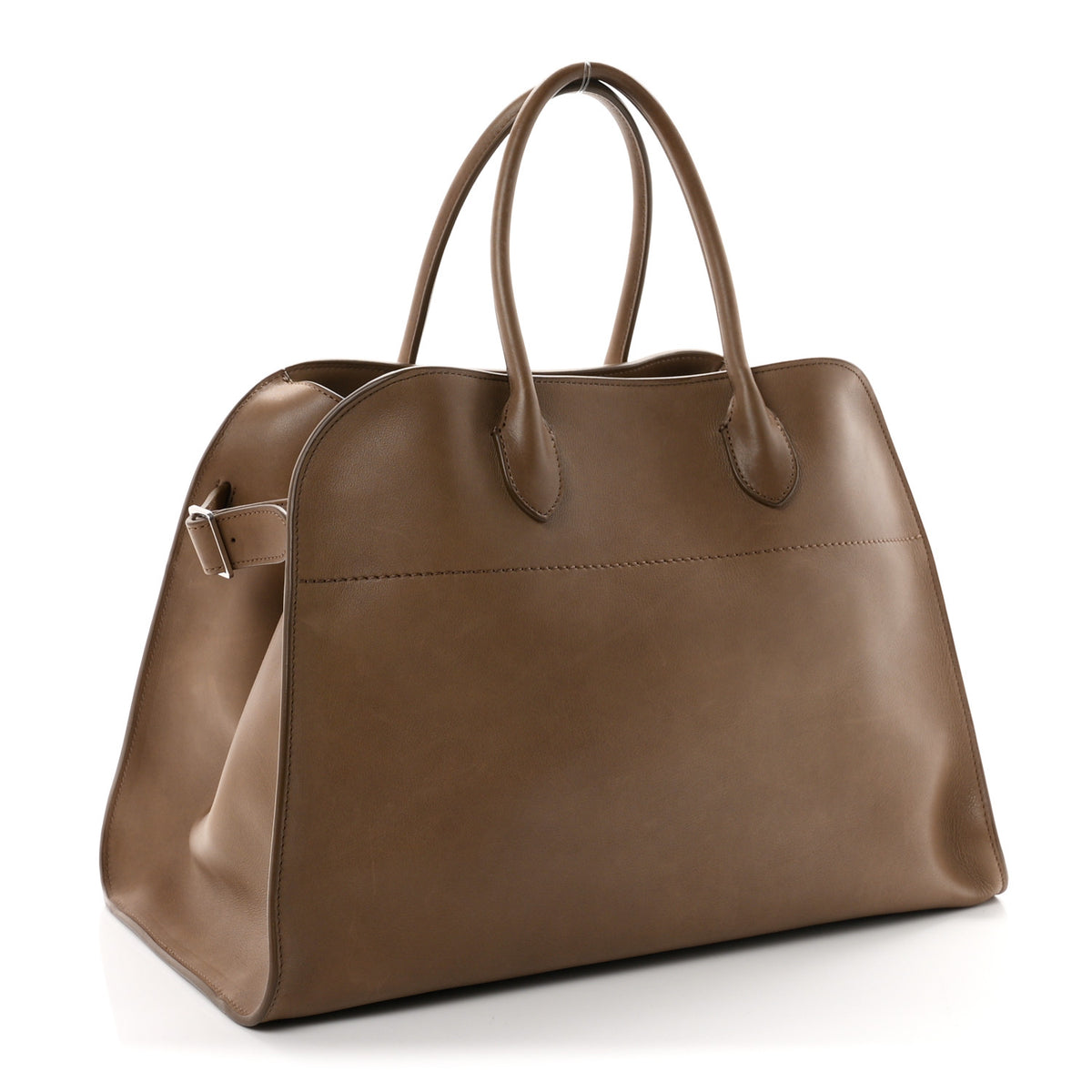 Polished Saddle Calfskin Soft Margaux 15 Mouse Grey