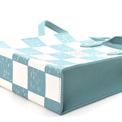 Louis Vuitton Calfskin Damier Sac Plat XS Blue Teal 9 of 9