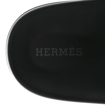 Hermes Calfskin Womens Chypre Sandals 38 Black 7 of 12