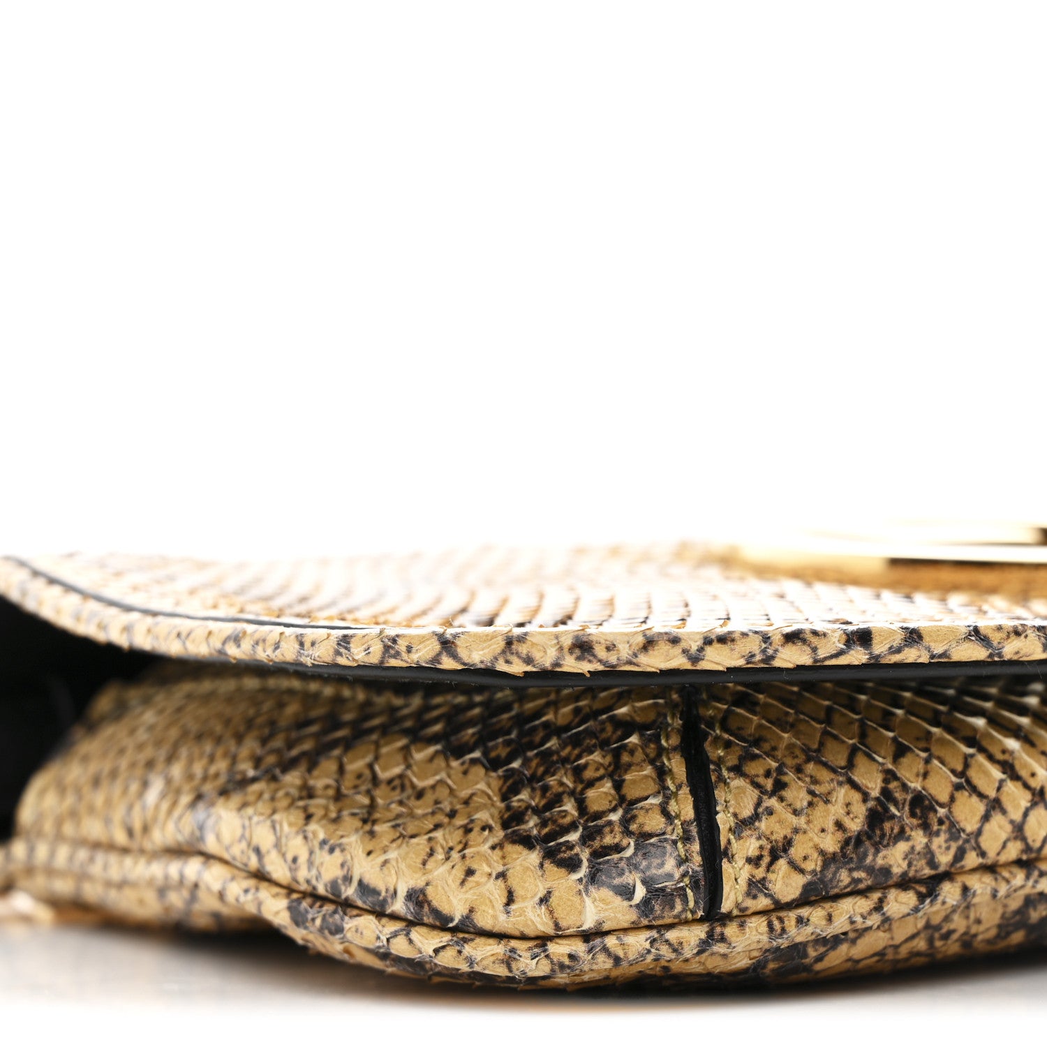 Gucci Roxy Snakeskin Blondie Chain Shoulder Flap Bag Roccia 9 of 12