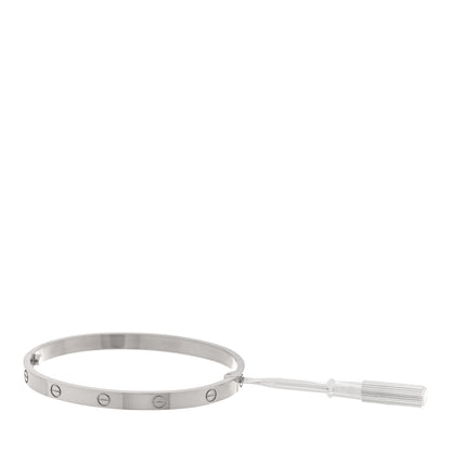 Cartier 18K White Gold Medium LOVE Bracelet 17 3 of 7