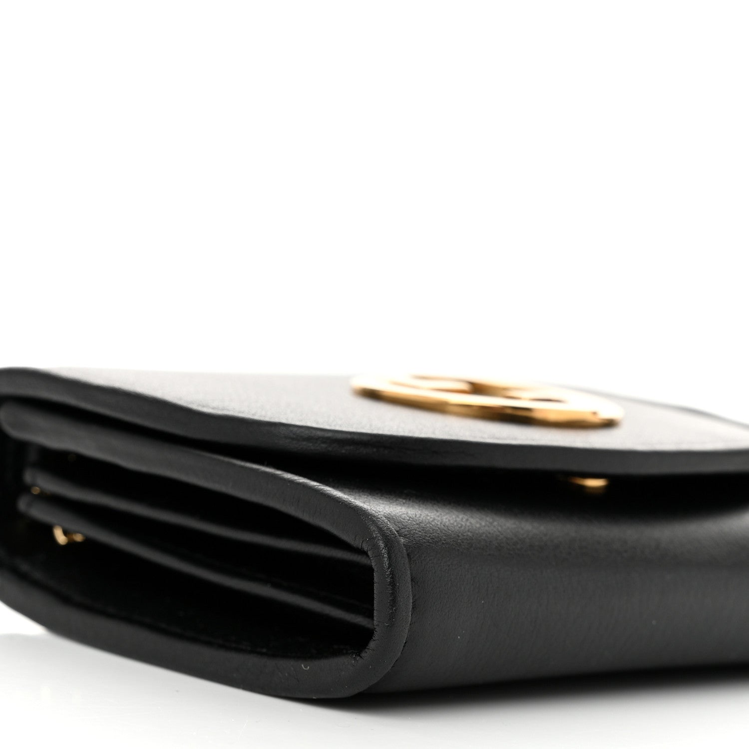 Gucci Roxy Calfskin Medium Blondie Chain Wallet Black 10 of 12